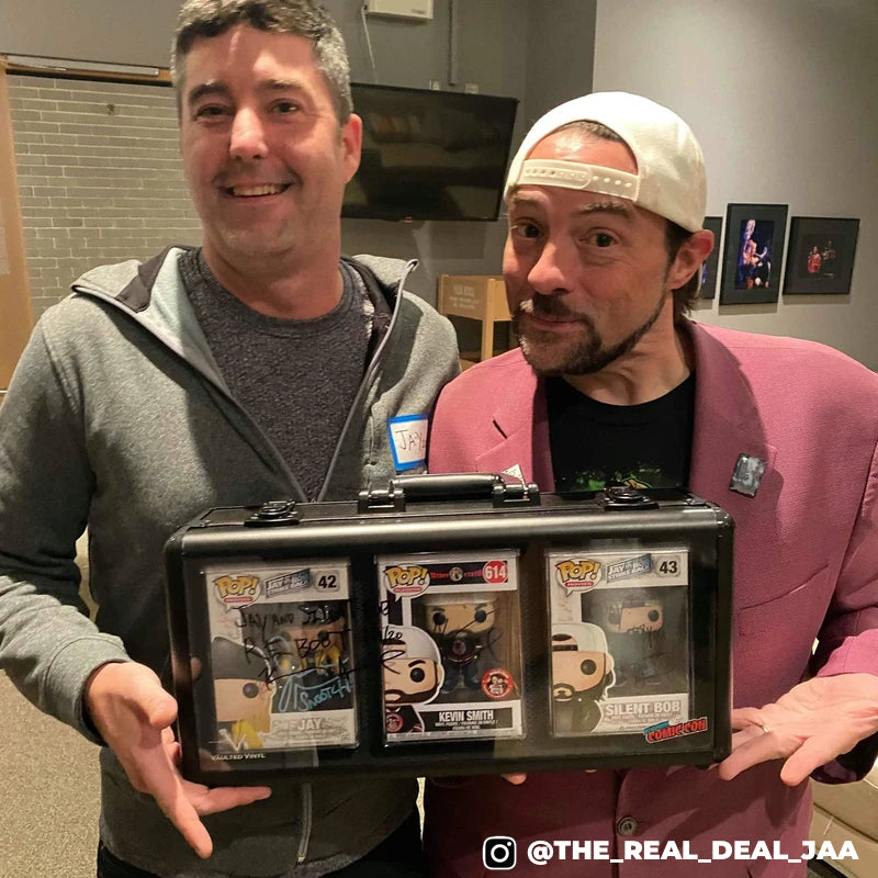 Vaulted Vinyl Funko Pop Collector and Kevin Smith with Display Case for Funko Pops